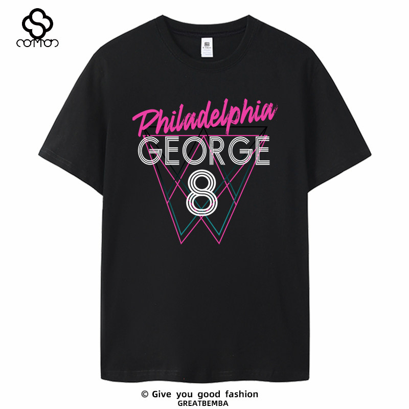 76人队短袖76人8号保罗乔治T恤训练服篮球运动Paul George夏季