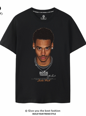 欧美勇士篮球普尔头像欧文巴特勒詹姆斯莫兰特复古短袖basketball