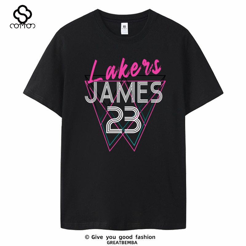 湖人队短袖23号詹姆斯T恤训练服篮球运动LeBron James短袖大码夏