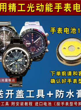适用SEIKO精工V172 V174 V175V176 V192V195光动能太阳能手表电池