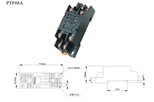 HH62P继电器插座 LY2NJ 可配HH62P 继电器底座PTF08A