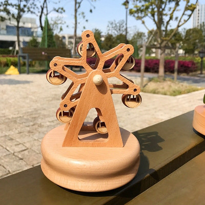 뮤직 박스 회전 목마 생일 선물 관람차 소녀와 어린이를위한 새로운 나무 뮤직 박스 발렌타인 데이