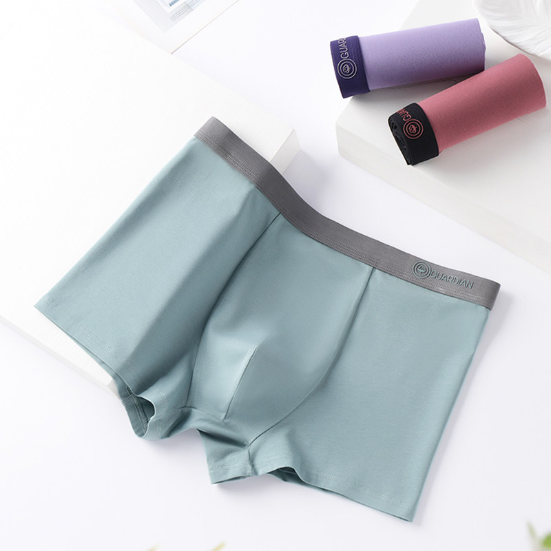 棉质纯色中腰薄款青年运动透气