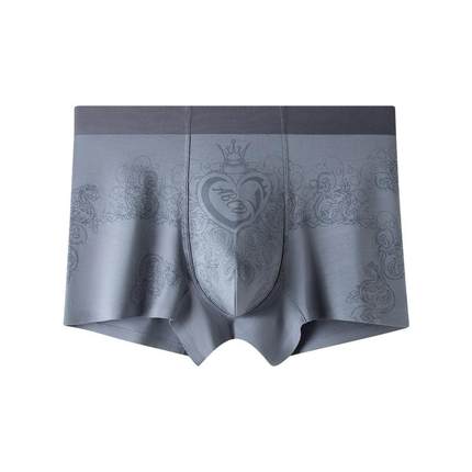 莱赛尔男士内裤虫草里裆莫代尔秋冬舒适印花无痕7A抑菌大码平角裤