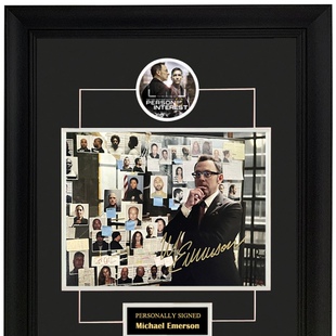 收藏 迈克尔爱默生 亲笔签名照片裱框 含SA证书 疑犯追踪POI 宅总