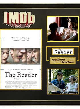 IMDB朗读者大卫克劳斯凯特温斯莱特亲笔签名照片剧照含证书裱框