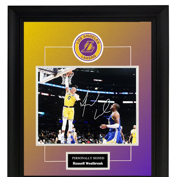 收藏 威斯布鲁克 威少 亲笔签名照片裱框 含SA证书 湖人时期 NBA