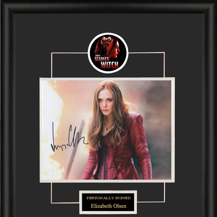 收藏 伊丽莎白奥尔森 亲笔签名 照片裱框 含SA证书 绯红女巫 漫威