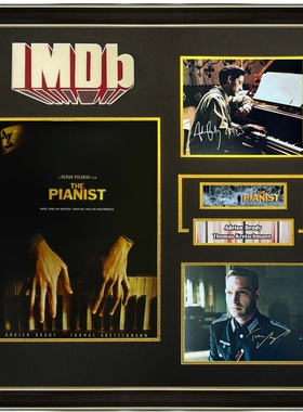 IMDB钢琴家 阿德里安布劳迪 托马斯克莱舒曼 亲笔签名照片 SA证书