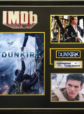 敦刻尔克 克里斯托弗诺兰 菲恩怀特海德 亲笔签名照片裱框 IMDB