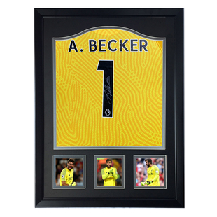 20-21 利物浦 门将 阿利松贝克尔 亲笔签名足球服球衣含SA证书