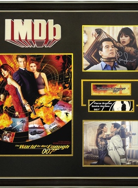 007之黑日危机 布鲁斯南 苏菲玛索 亲笔签名照片裱框 含证书 IMDB