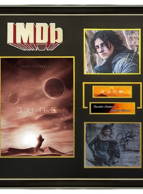 IMDB沙丘 提莫西查拉梅 赞达亚科尔曼 亲笔签名照片裱框含SA证书