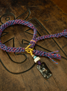 甲天铁瑞兽小雪s编金刚绳手链