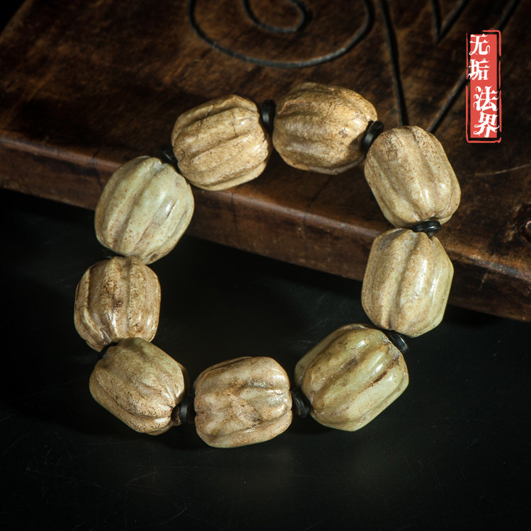 古玩杂项收藏品  良渚文化老玉大手钏手链手串包浆油润古朴包邮