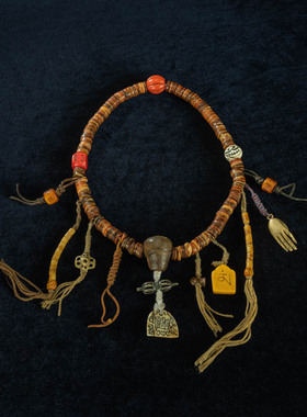 清早期藏传密宗老佛珠高规则原装全套高玉化老料配天铁多宝念珠