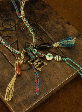 天铁经书扣古珠多宝设计款挂件