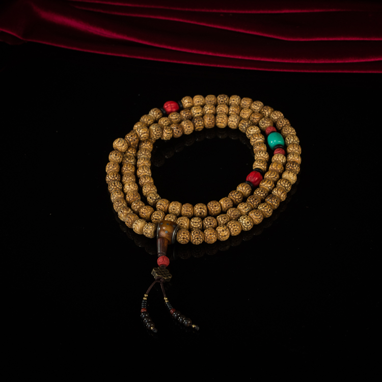 玉化料精雕刻圆满点念珠高配