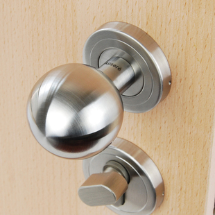 304拉丝不锈钢分体式圆球执手锁 圆形球拉手锁 空心圆型球把手