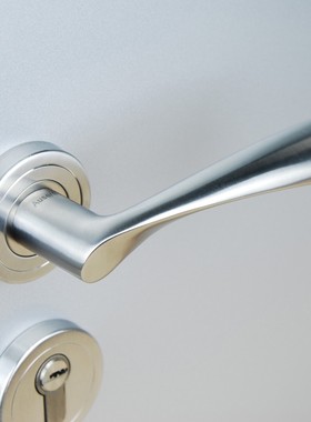 西班牙奧仕利 304实心拉丝不锈钢分体式门锁 室内门锁卧室门执手