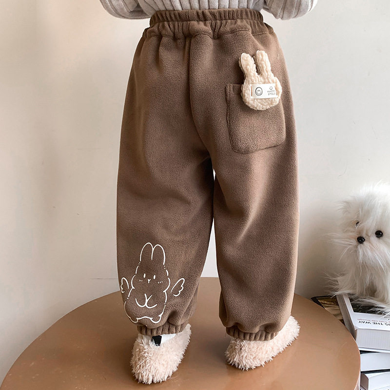 女童加绒卫裤秋冬季2025新款女宝宝一体绒休闲裤冬装儿童加厚裤子,童装/婴儿装/亲子装,裤子,淘宝优惠券,粉丝福利购,淘宝优惠卷