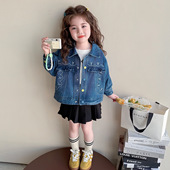 女童牛仔外套春装 韩系宝宝衣服 上衣春秋款 2026新款 时髦洋气儿童装