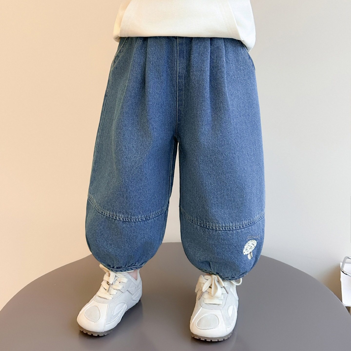 女童牛仔裤春秋季2026新款儿童洋气时尚灯笼裤春款宝宝休闲束脚裤,童装/婴儿装/亲子装,儿童牛仔裤,淘宝优惠券,粉丝福利购,淘宝优惠卷