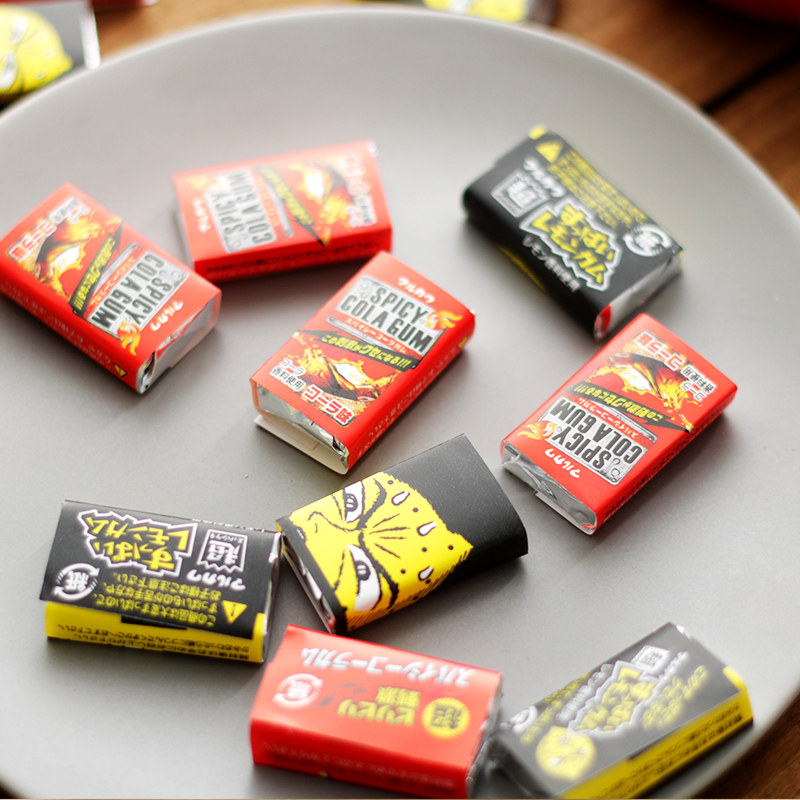 日本进口丸川味口香糖味劲酸糖果泡泡超酸袋装柠檬梅子糖零食