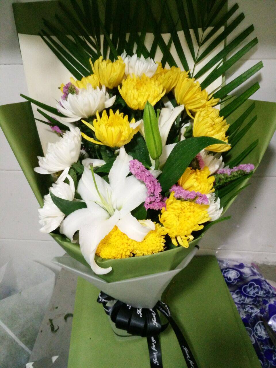 清明扫墓鲜花祭奠上坟花冬至落葬鲜花老人过世鲜花上海花店包邮送