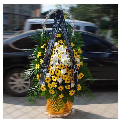 丧事 悼念 1.8米花篮  葬礼追思会花篮上海同城鲜花速递 包邮直达