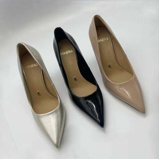 一代佳人2026春季新款时尚名媛高跟鞋女通勤百搭8CM细跟尖头单鞋