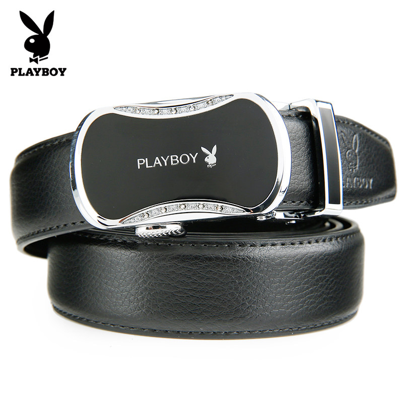 花花公子皮带女士真皮新款自动西装裤带女式职业腰带女款官方正品