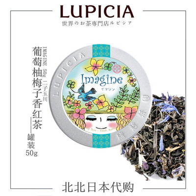 东急店限定【LUPICIA/绿碧茶园】葡萄柚梅子香红茶 日本茶叶罐50g