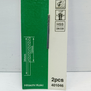 日立401046麻花钻咀 钻木钻铁  电钻用-1.0*34MM（2支装）
