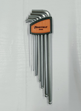 钢盾S050009公制加长球头内六角扳手扳手组套工具-7件套