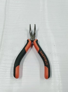 钢盾S035044双色柄迷你弯嘴钳弯头钳电工专用-4.5寸