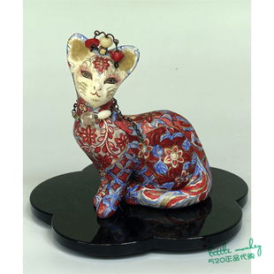 日本代购 猫咪少女 匠人手工制作 陶制迷你香插 香炉 日式摆件