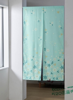 日本代购 Mickey mouse米奇 绿色碎花门帘隔断帘