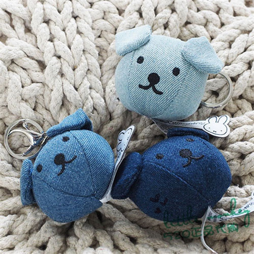 日本代购 miffy米菲兔朋友小狗 可爱 牛仔布 公仔布娃娃玩偶 挂件