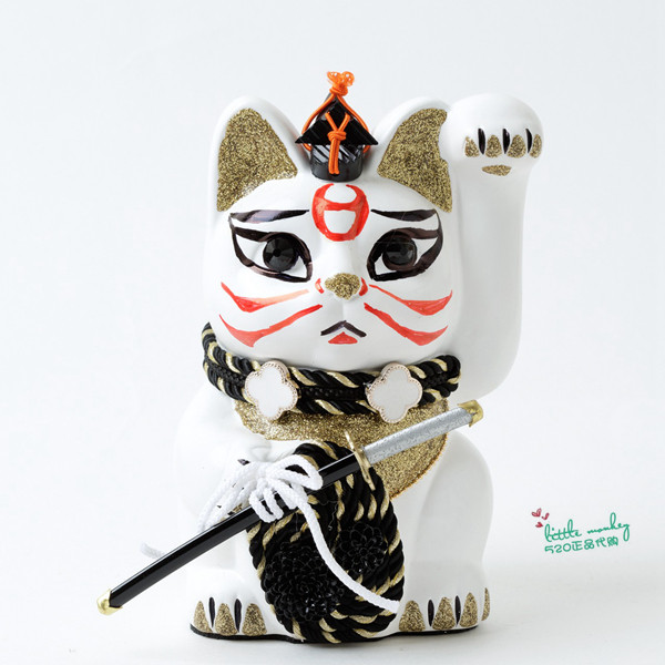 日本代购 招财猫猫 歌舞伎 传统和风 开运闪亮日式特色装饰摆饰