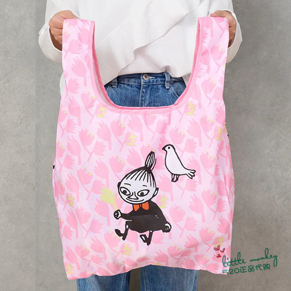 日本代购 Moomin精灵姆明 亚美 时尚可爱粉色环保袋购物袋手提袋,模玩/动漫/周边/娃圈三坑/桌游,动漫背包/钱包/箱包,淘宝优惠券,粉丝福利购,淘宝优惠卷