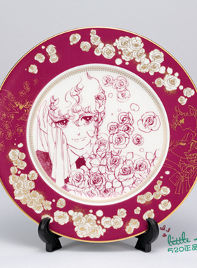 日本代购 波族传奇 玫瑰 50周年纪念糕点甜品料理盘收藏盘纪念盘