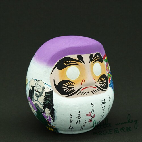 日本代购 达摩 七福神 职人手工 传统和风 陶制日式民俗特色摆件