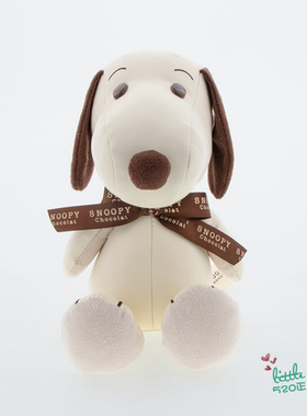 日本代购 Snoopy史努比 可爱白色PU皮公仔布娃娃玩偶
