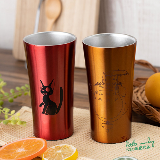 日本代购 黑猫吉吉 龙猫 可爱真空不锈钢杯水杯
