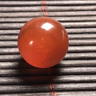 云南保山南红玛瑙天然无裂原矿冰红黑红料圆珠大单珠配珠吊坠15mm
