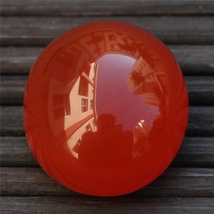 保山南红 无裂原矿冰红裸石蛋面 男女款戒指戒面吊坠小挂件 3.4克