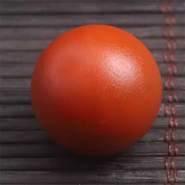 保山南红玛瑙 天然原矿满肉柿子红圆珠单珠 diy配珠吊坠18.8mm