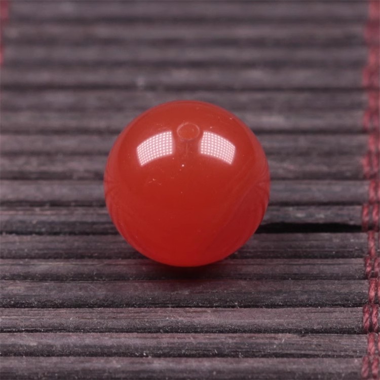 保山南红玛瑙 无裂原矿冰红单珠 菩提多宝手串diy配饰配件 11.6mm