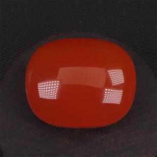 天然川料南红玛瑙 无裂原矿柿子红方形戒面 戒指吊坠未镶嵌4.07克